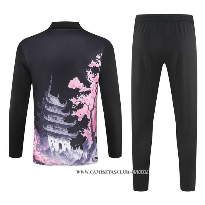 Chandal de Sudadera del Japon Dragon Nino 24-25 Negro y Rosa